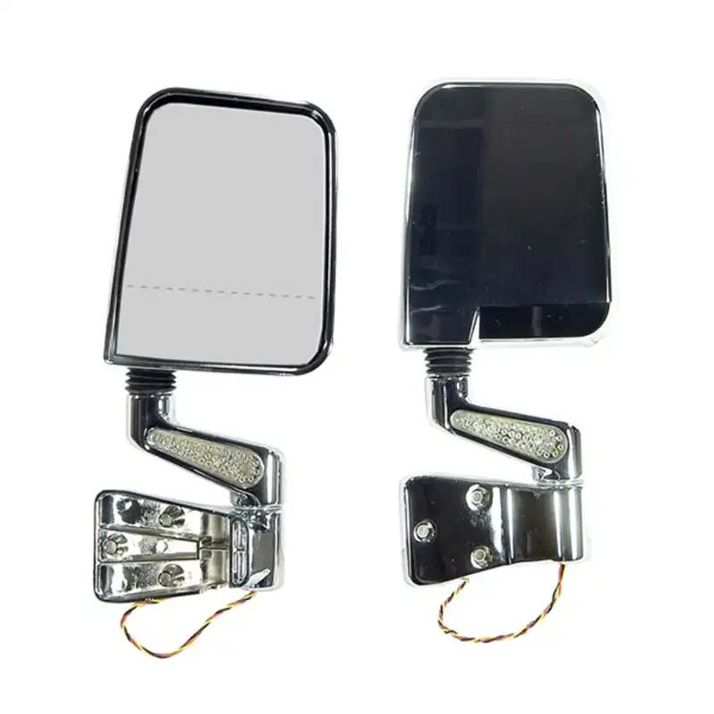 Rugged Ridge Jeep Wrangler YJ/TJ Chrome Dual Focus Door Mirror Kit w/ LED Signal