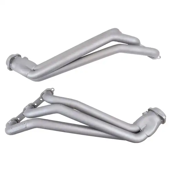 BBK 05-10 Dodge Challenger V6 Long Tube Exhaust Headers And Y Pipe And Converters - 1-5/8 Chrome (4055)