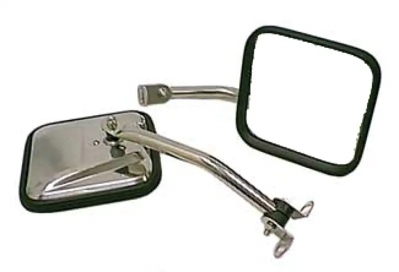 Rugged Ridge Jeep Wrangler YJ Stainless Steel CJ-Style Side Mirror Kit