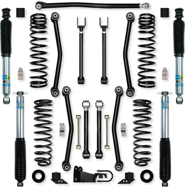 2.5 Inch Ultimate Adventure Suspension System for Jeep Wrangler JK With Bilstein Shocks Rock Krawler - JK25UA-2B51 - Rock Krawler