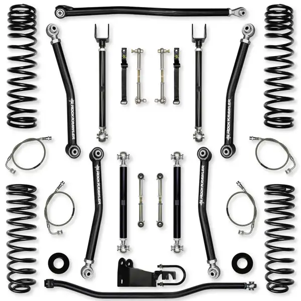 2.5 Inch X-Factor Suspension System for Jeep Wrangler JK With No Shocks Rock Krawler - JK25XF-2 - Rock Krawler