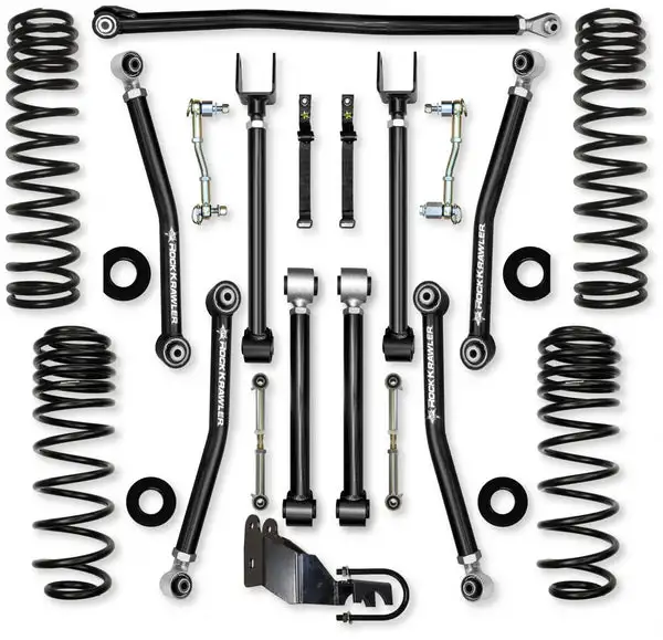 2.5 Inch Adventure X Mid-Arm Suspension System for Jeep Wrangler JLU 4XE Models With No Shocks Rock Krawler - JL25AXM-4XE - Rock Krawler