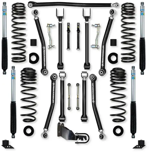 2.5 Inch Adventure X Mid-Arm Suspension System for Jeep Wrangler JLU 4XE Models With Bilstein Shocks Rock Krawler - JL25AXM-4XEB51 - Rock Krawler
