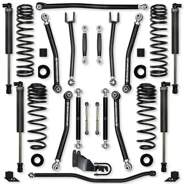 2.5 Inch X-Factor No Limits Mid-Arm Suspension System for Jeep Wrangler JLU Diesel Models With IFP Shocks Rock Krawler - JL25NL-4DS1 - Rock Krawler