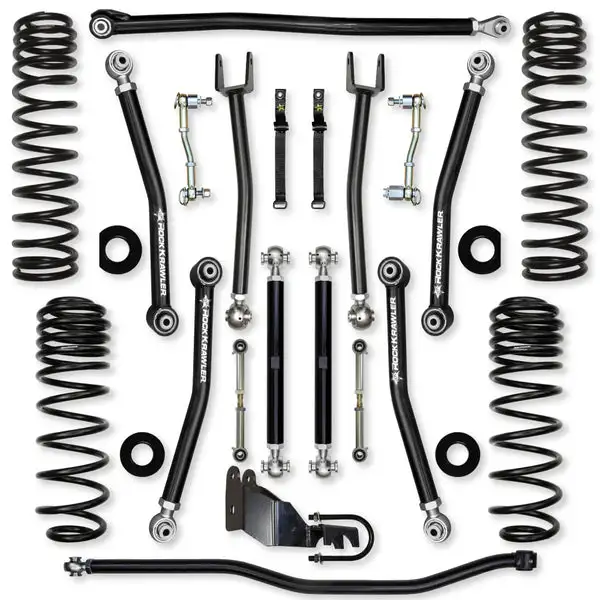 2.5 Inch X-Factor Mid-Arm Suspension System for Jeep Wrangler JLU Diesel Models With No Shocks Rock Krawler - JL25XF-4D - Rock Krawler