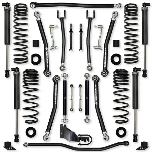 2.5 Inch X-Factor Mid-Arm Suspension System for Jeep Wrangler JLU Diesel Models With IFP Shocks Rock Krawler - JL25XF-4DS1 - Rock Krawler