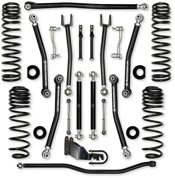 2.5 Inch X-Factor Mid-Arm Suspension System for Jeep Wrangler JLU 4XE Models With No Shocks Rock Krawler - JL25XF-4XE - Rock Krawler