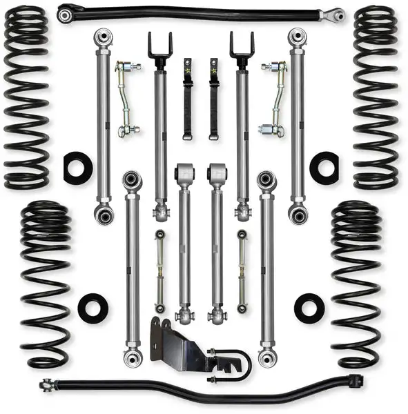2.5 Inch X-Factor PRO Mid-Arm Suspension System for Jeep Wrangler JLU Diesel Models With No Shocks Rock Krawler - JL25XFP-4D - Rock Krawler
