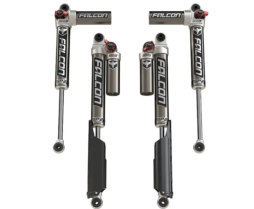 Falcon 2018-2025 Jeep Wrangler JL 4 Door SP2 3.3 Fast Adjust Piggyback Shock Kit 0–1.5” Lift