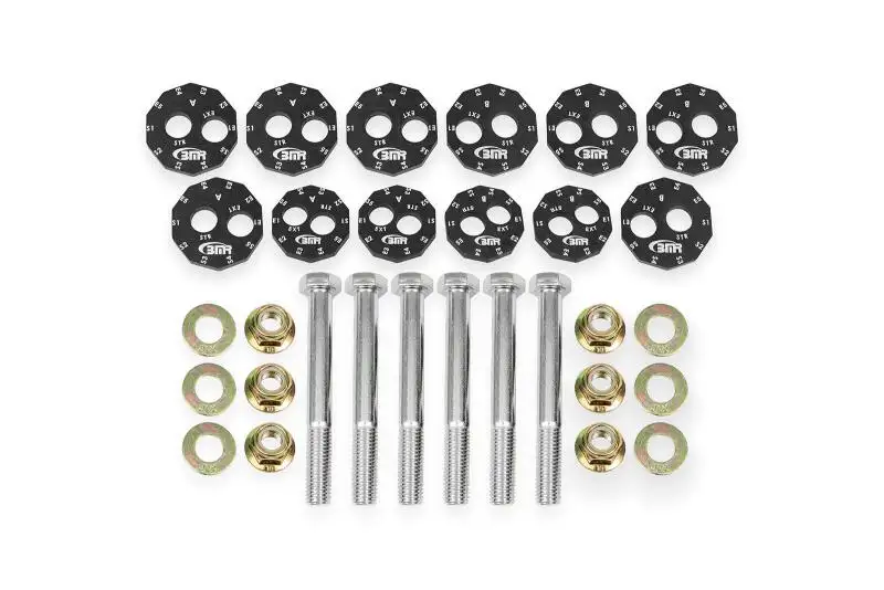 BMR 06-13 Chevrolet Corvette C6 Z06 / 09-13 ZR1 Camber Bolt Kit - Black Anodized