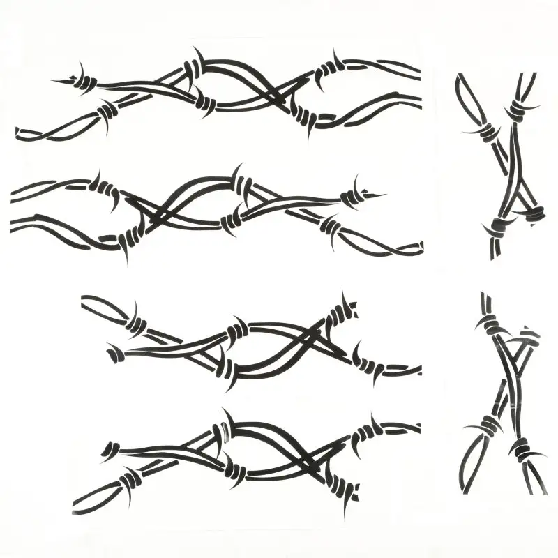 Rugged Ridge Side Decals Pair Barbed Wire Jeep Wrangler
